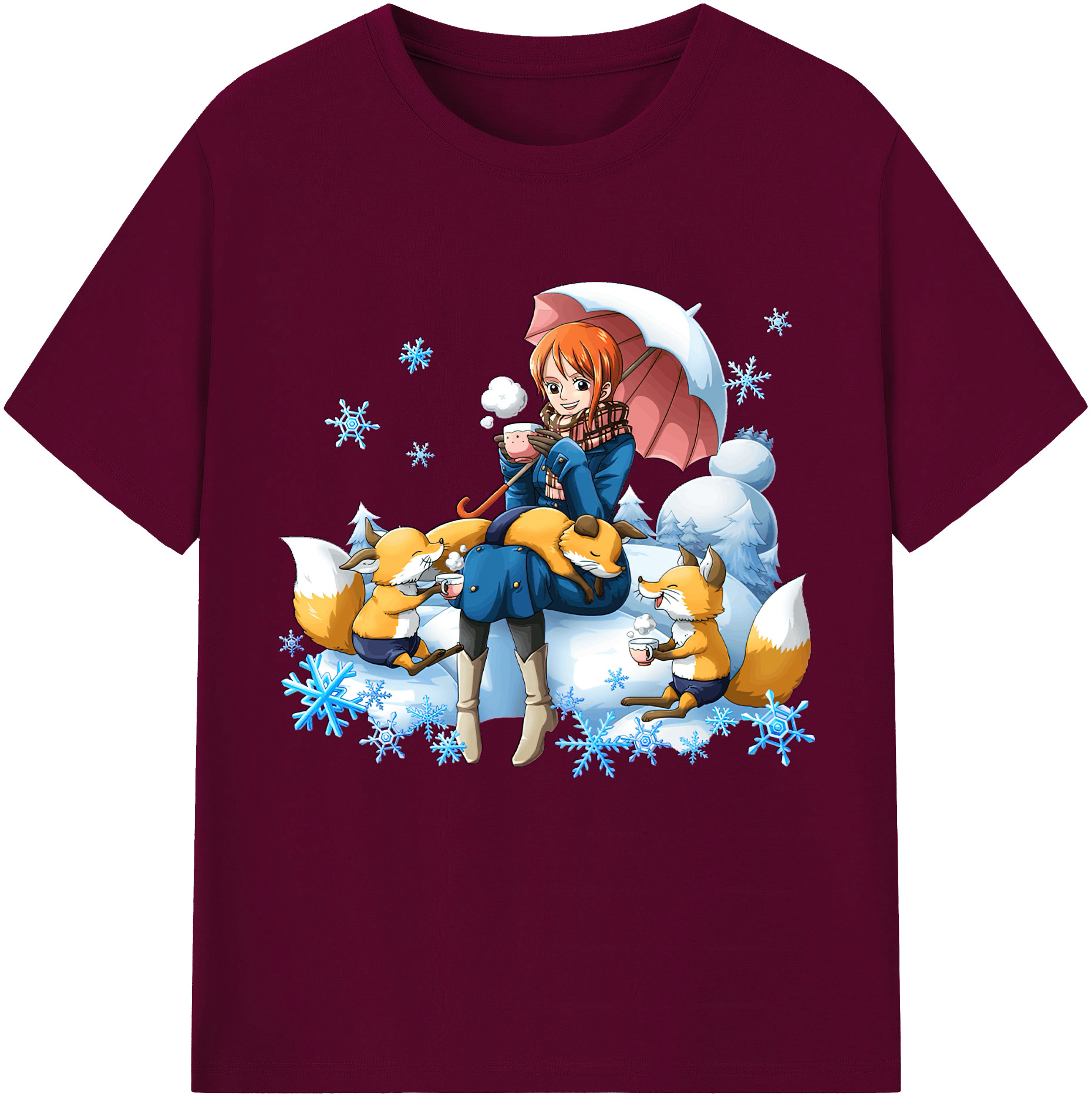 （画像用） ワンピース ナミ ONE PIECE Nami レディースカジュアルプリントTシャツ（綿100％）